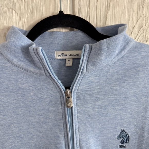 Peter Millar Sky Blue Zip-Up Sweater - Picture 2 of 8